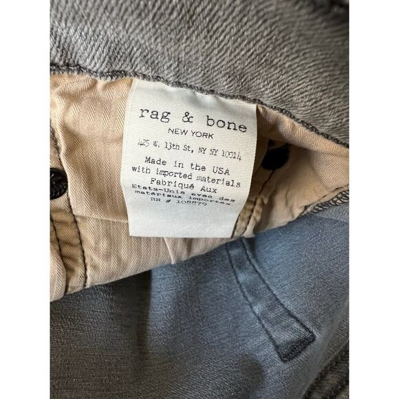 RAG AND BONE standard issue fit 2 slim leg in IRON pants M1223K302 MSRP $280 - Picture 4 of 9